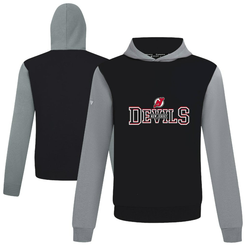 NHL New Jersey Devils Levelwear Ultimate Journey Pullover Hoodie - Black/Gray