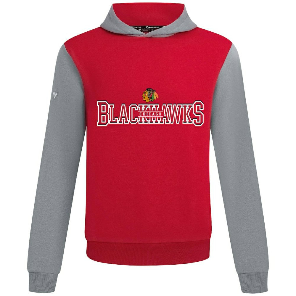 NHL Chicago Blackhawks Levelwear Ultimate Journey Pullover Hoodie - Red/Gray