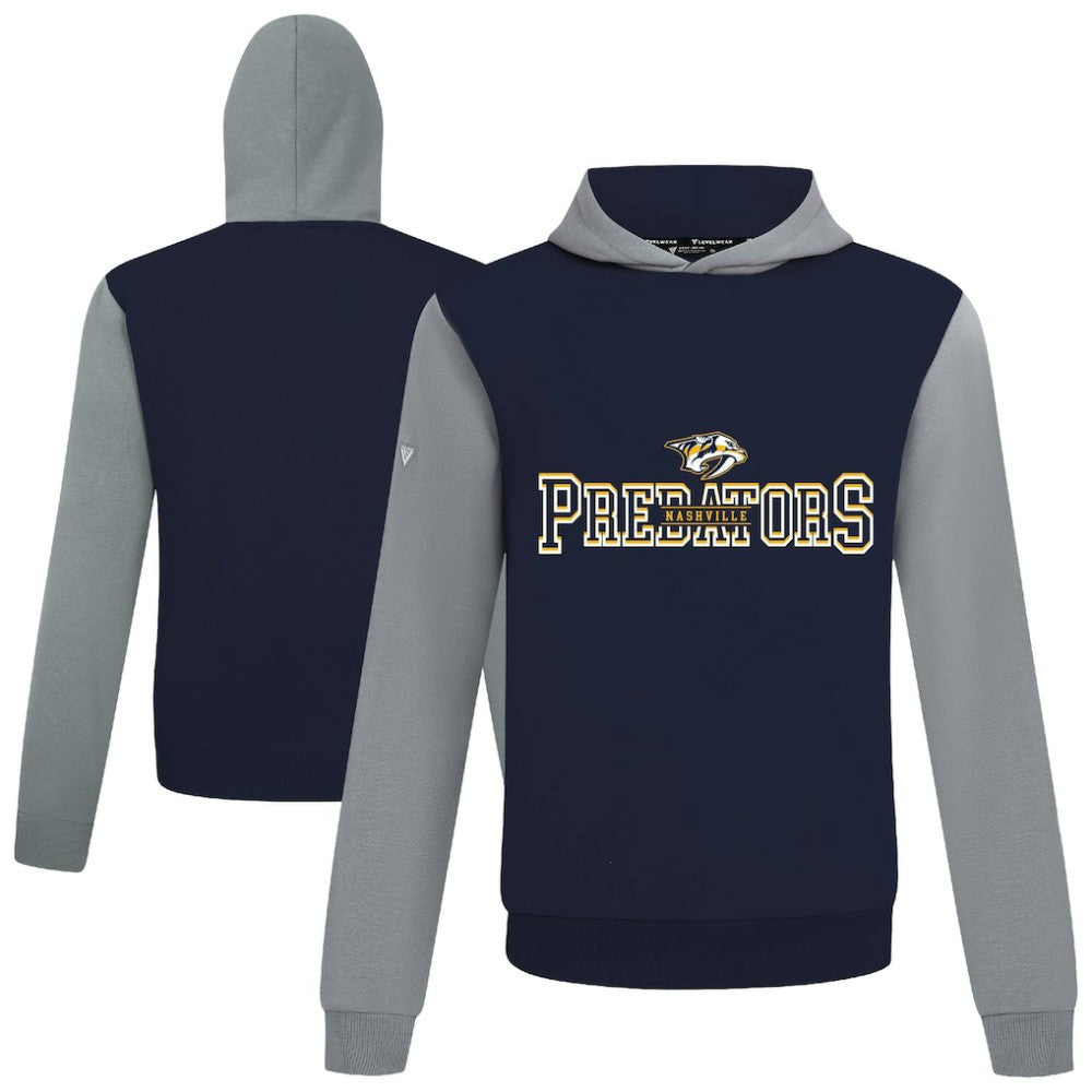 NHL Nashville Predators Levelwear Ultimate Journey Pullover Hoodie - Navy/Gray