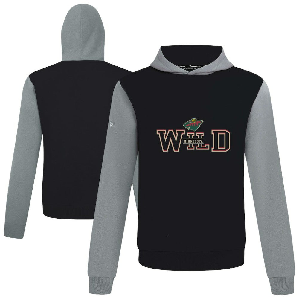 NHL Minnesota Wild Levelwear Ultimate Journey Pullover Hoodie - Black/Gray