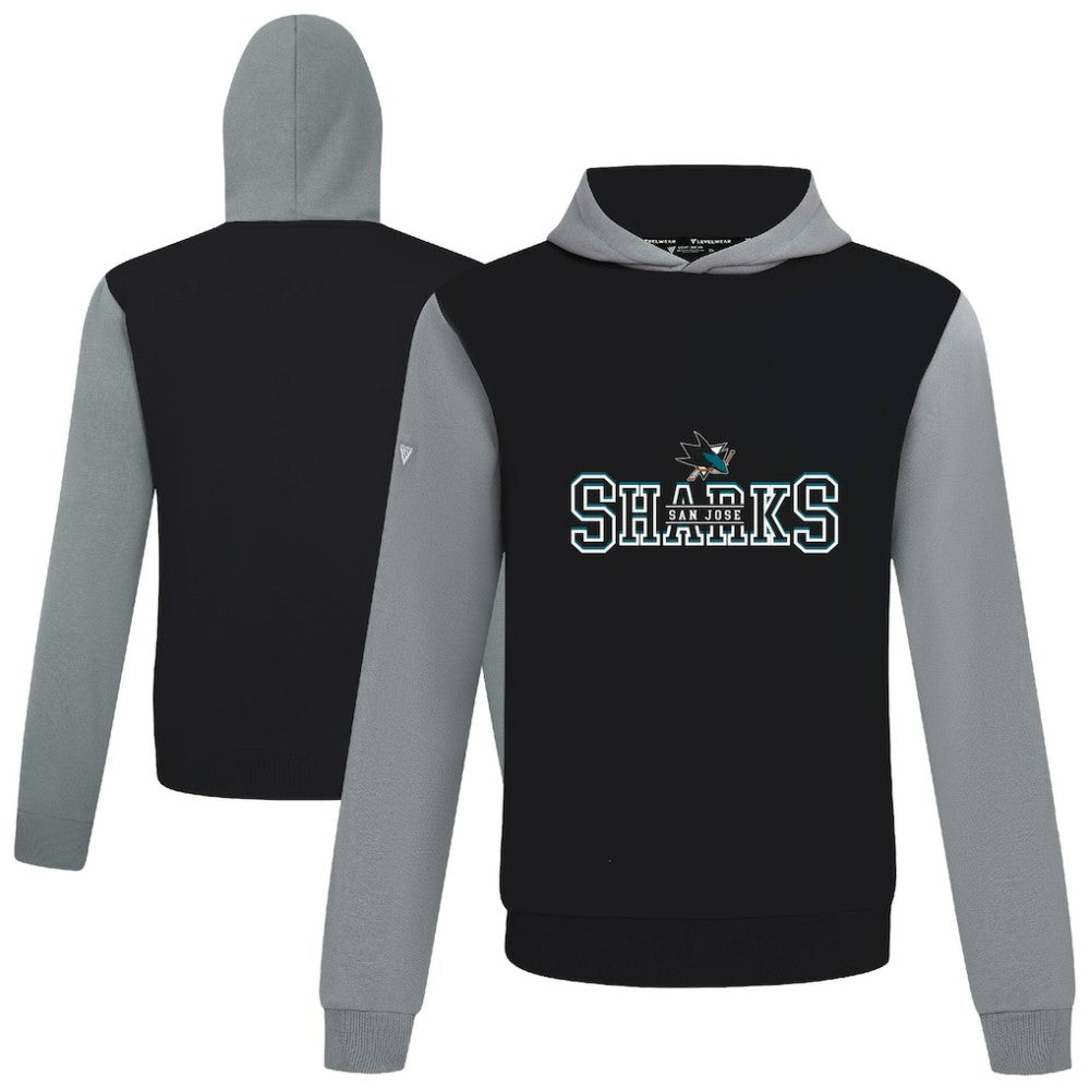 NHL San Jose Sharks Levelwear Ultimate Journey Pullover Hoodie - Black/Gray