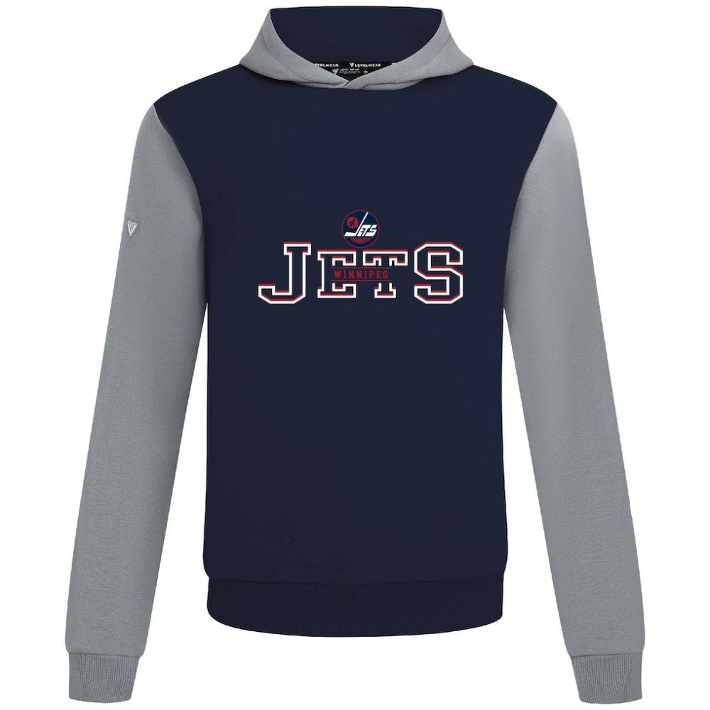NHL Winnipeg Jets Levelwear Ultimate Journey Pullover Hoodie - Navy/Gray