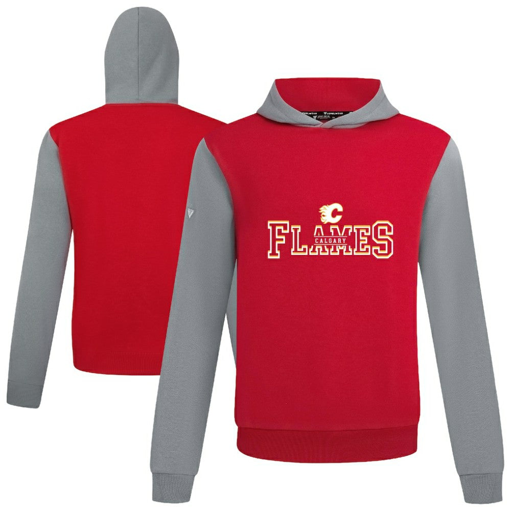 NHL Calgary Flames Levelwear Ultimate Journey Pullover Hoodie - Red/Gray