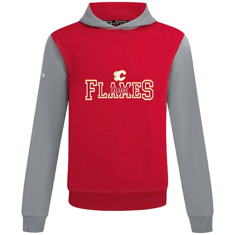 NHL Calgary Flames Levelwear Ultimate Journey Pullover Hoodie - Red/Gray