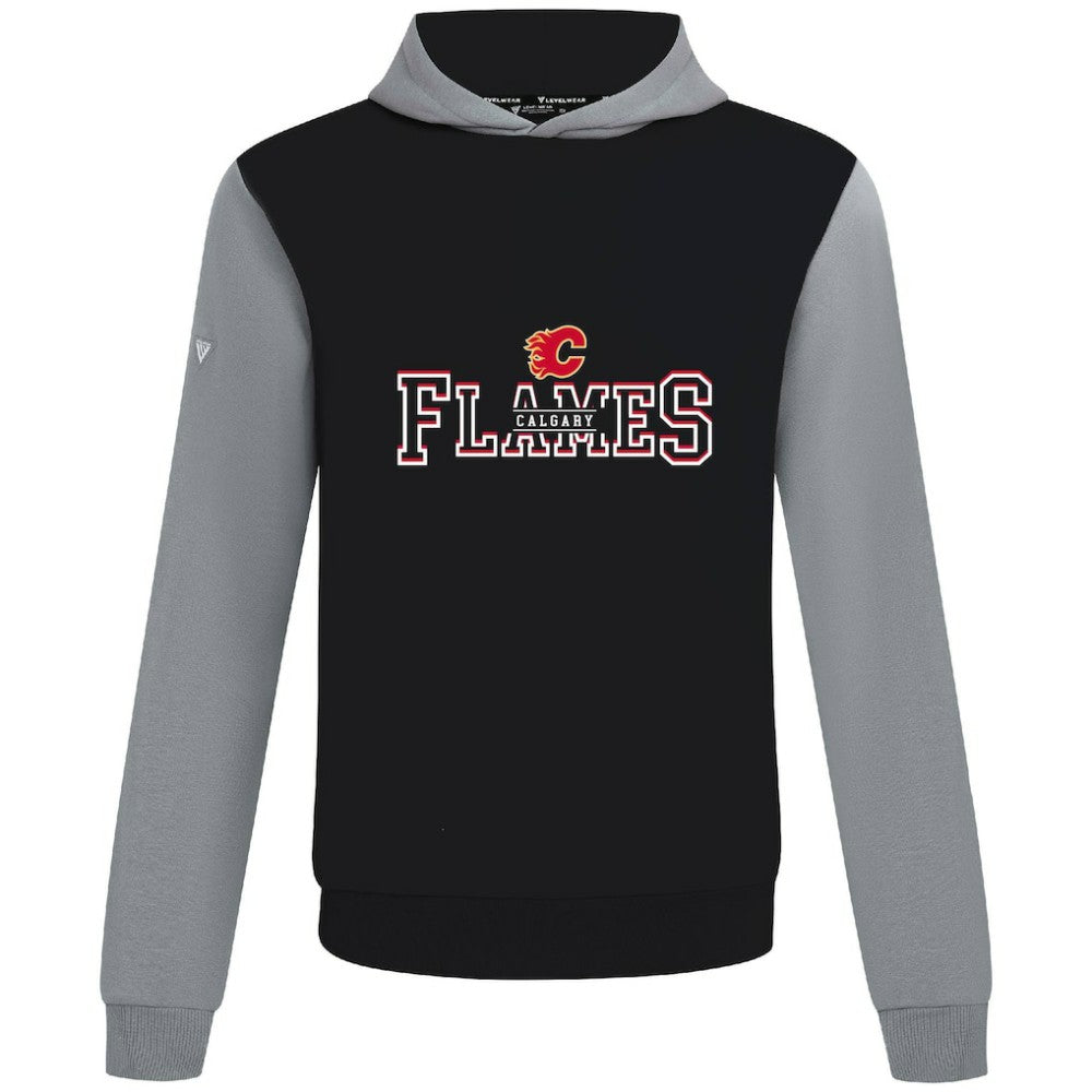 NHL Calgary Flames Levelwear Ultimate Journey Pullover Hoodie - Black/Gray