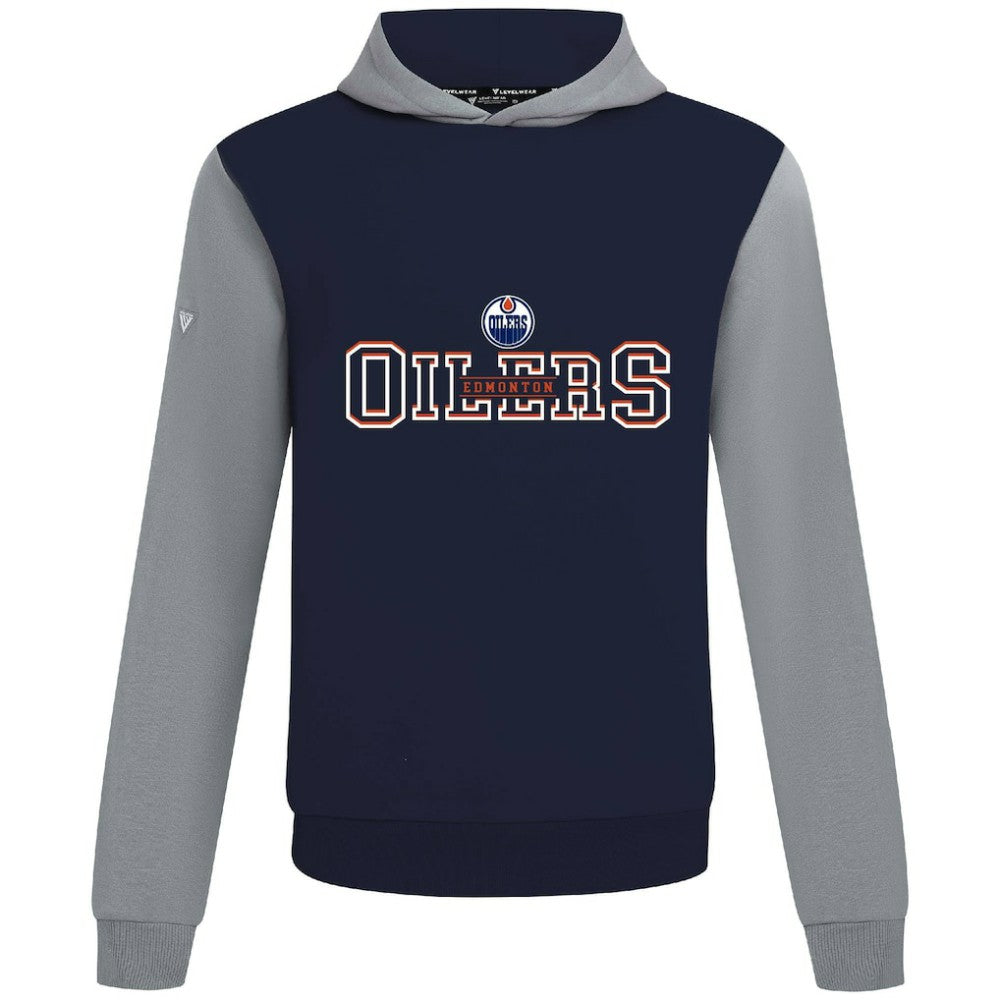 NHL Edmonton Oilers Levelwear Ultimate Journey Pullover Hoodie - Navy/Gray