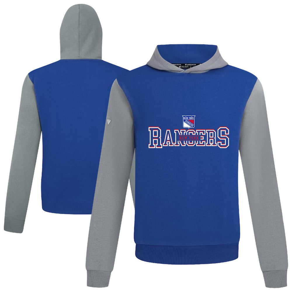 NHL New York Rangers Levelwear Ultimate Journey Pullover Hoodie - Blue/Gray