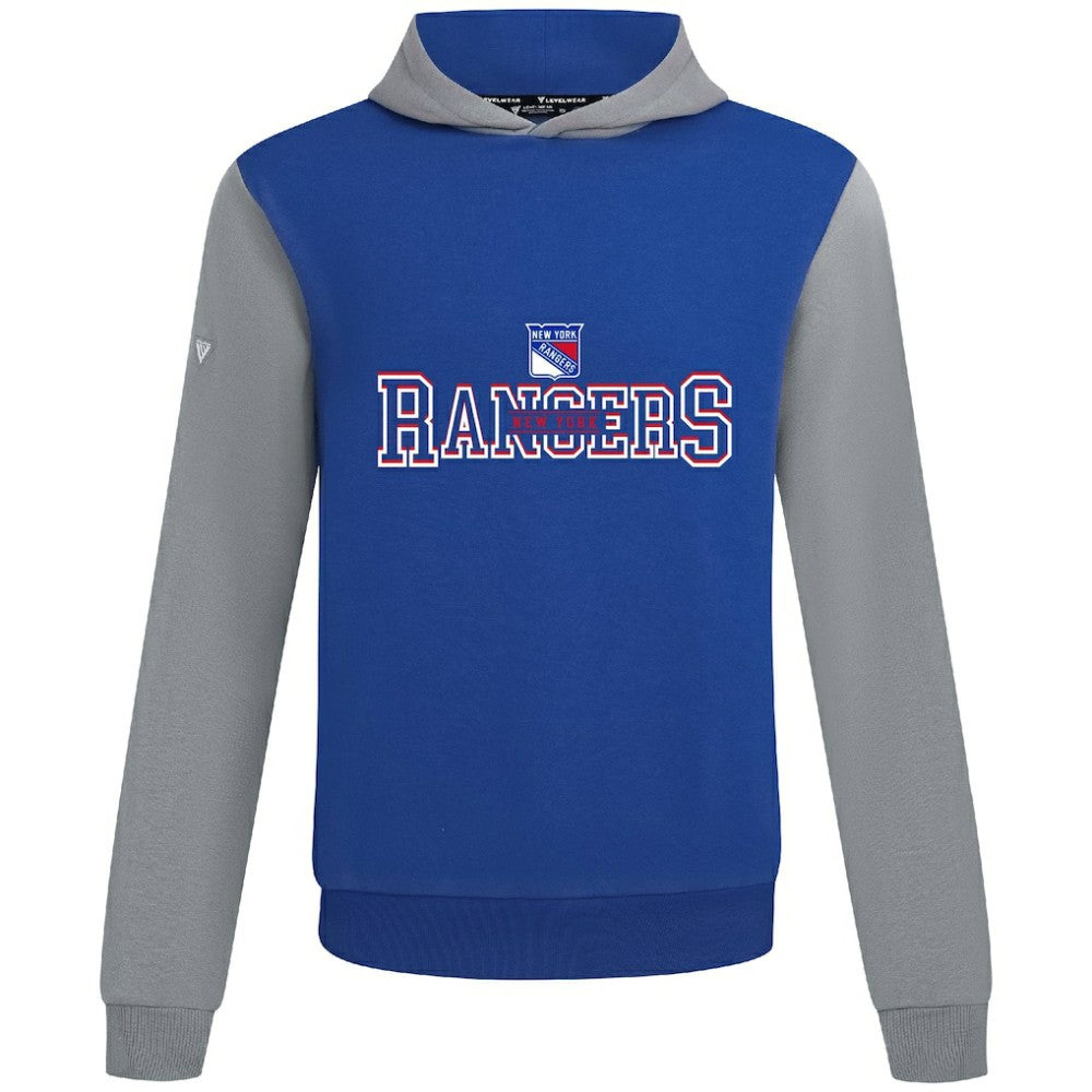 NHL New York Rangers Levelwear Ultimate Journey Pullover Hoodie - Blue/Gray