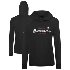 NHL Colorado Avalanche Levelwear Women's Slender Monument Raglan Pullover Hoodie - Black