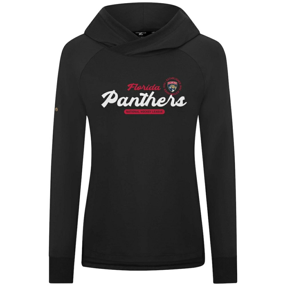 NHL Florida Panthers Levelwear Women's Slender Monument Raglan Pullover Hoodie - Black