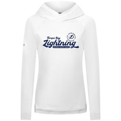 NHL Tampa Bay Lightning Levelwear Women's Slender Monument Raglan Pullover Hoodie - White