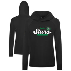 NHL Dallas Stars Levelwear Women's Slender Monument Raglan Pullover Hoodie - Black