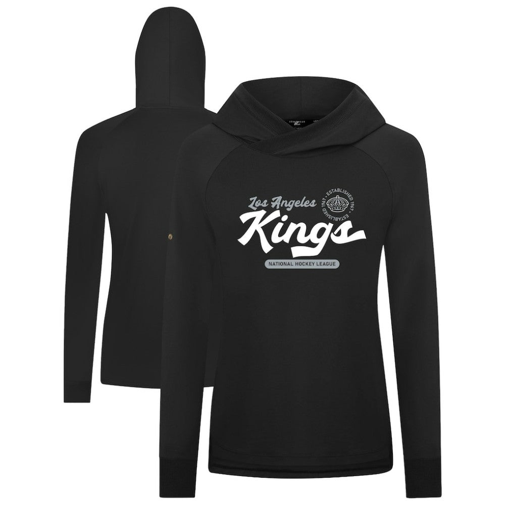 NHL Los Angeles Kings Levelwear Women's Slender Monument Raglan Pullover Hoodie - Black