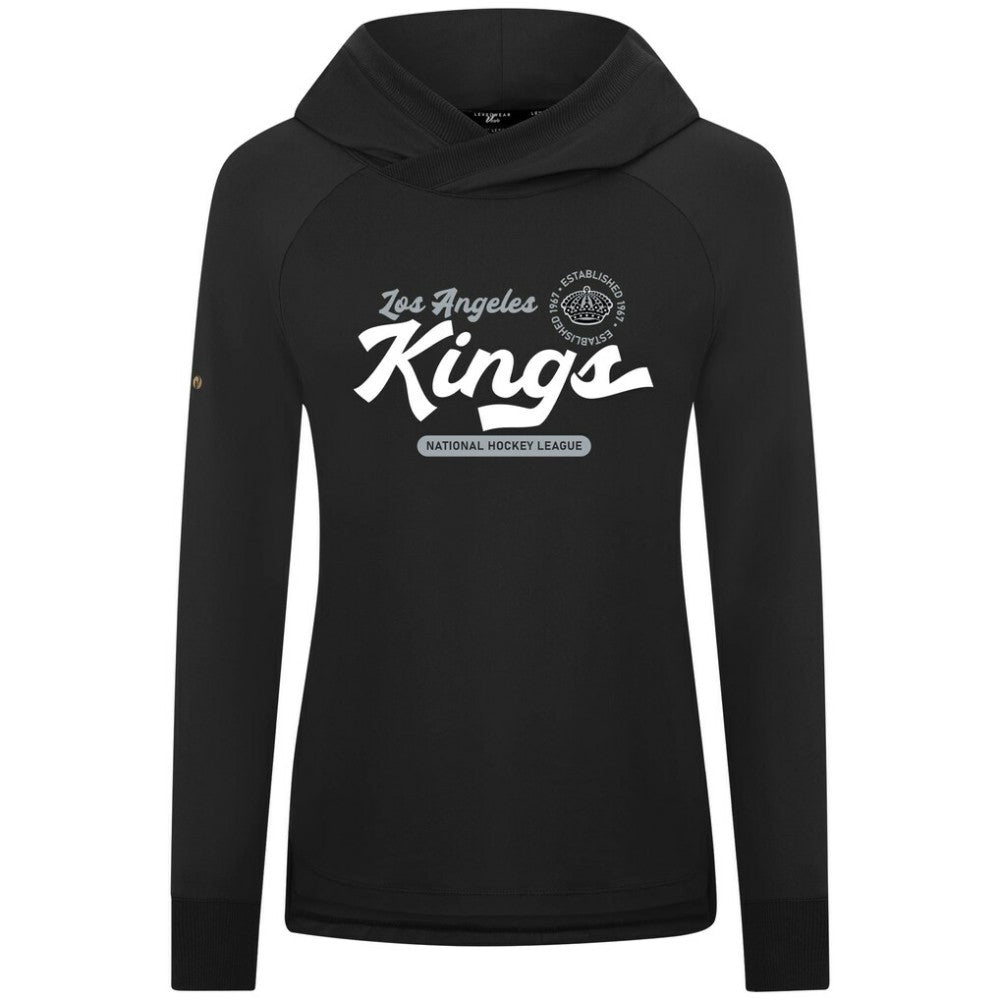 NHL Los Angeles Kings Levelwear Women's Slender Monument Raglan Pullover Hoodie - Black