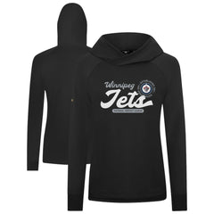 NHL Winnipeg Jets Levelwear Women's Slender Monument Raglan Pullover Hoodie - Black