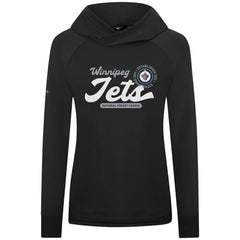 NHL Winnipeg Jets Levelwear Women's Slender Monument Raglan Pullover Hoodie - Black