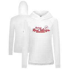 NHL Detroit Red Wings Levelwear Women's Slender Monument Raglan Pullover Hoodie - White