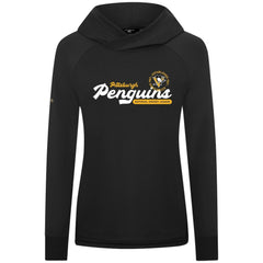 NHL Pittsburgh Penguins Levelwear Women's Slender Monument Raglan Pullover Hoodie - Black