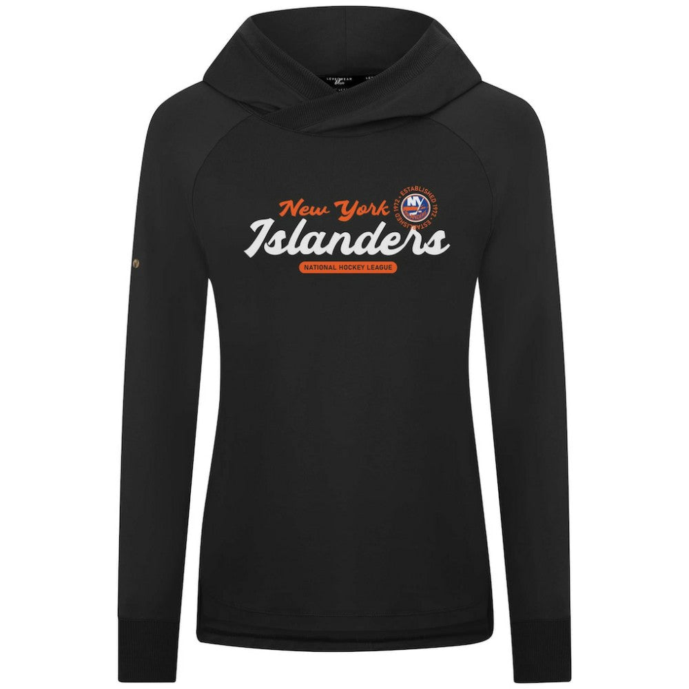 NHL New York Islanders Levelwear Women's Slender Monument Raglan Pullover Hoodie - Black