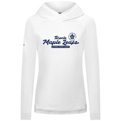 NHL Toronto Maple Leafs Levelwear Women's Slender Monument Raglan Pullover Hoodie - White