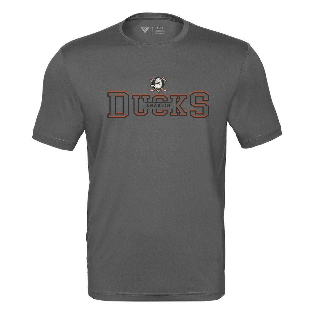 NHL Anaheim Ducks Levelwear Anthem Journey Performance T-Shirt - Charcoal