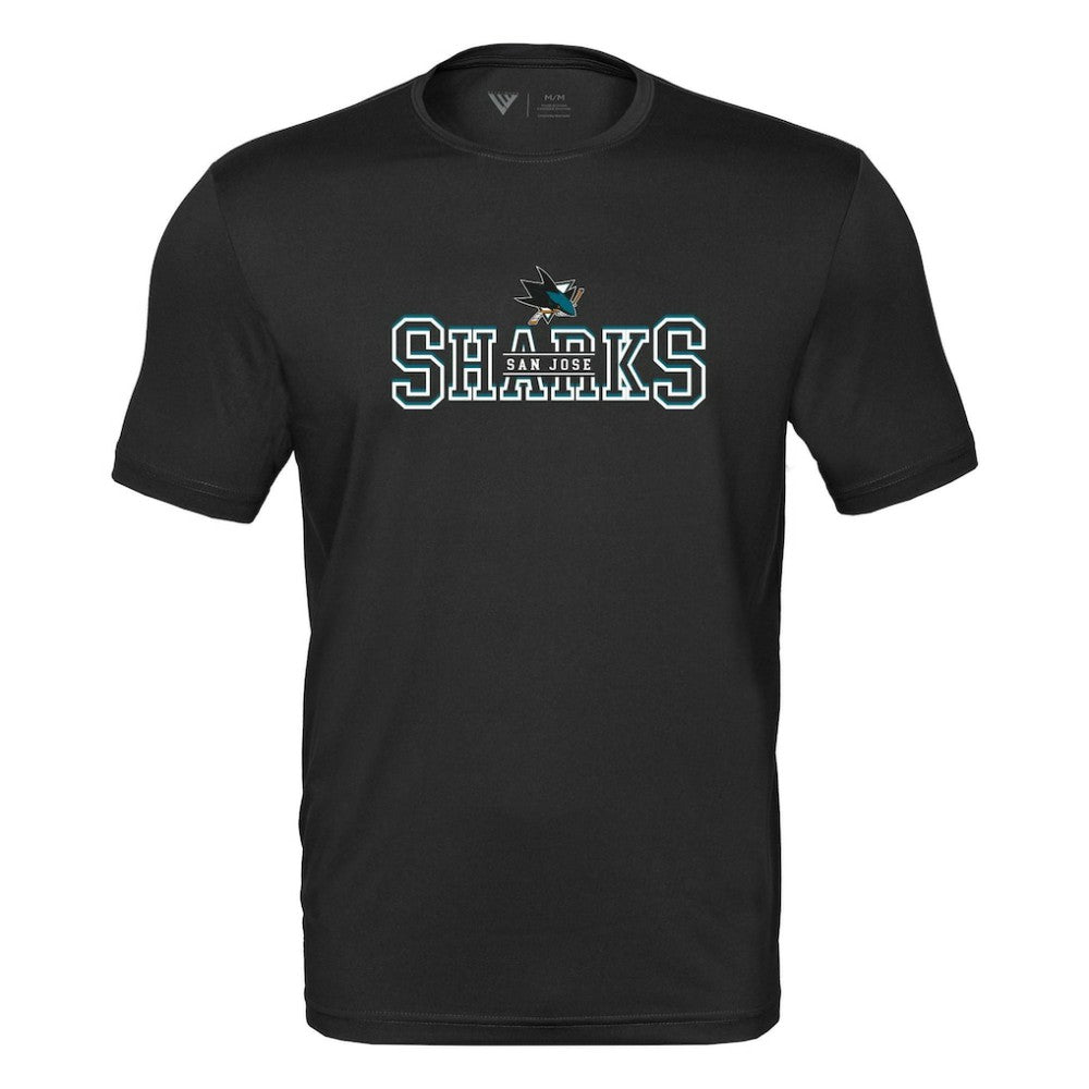 NHL San Jose Sharks Levelwear Anthem Journey Performance T-Shirt - Black