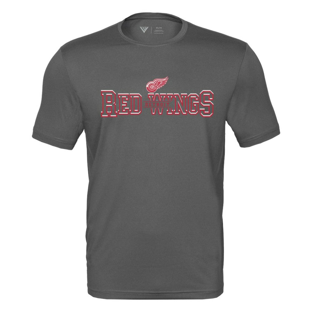 NHL Detroit Red Wings Levelwear Anthem Journey Performance T-Shirt - Charcoal
