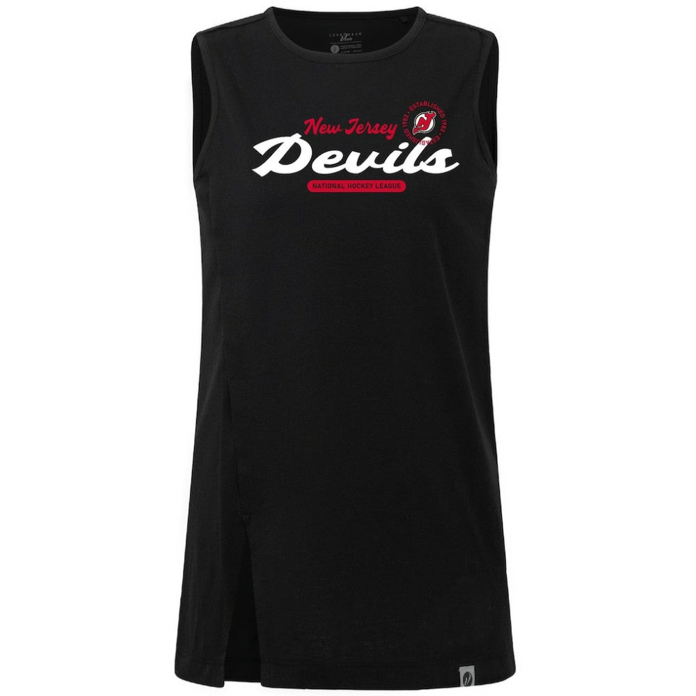 NHL New Jersey Devils Levelwear Women's Influx Monument Tank Top - Black