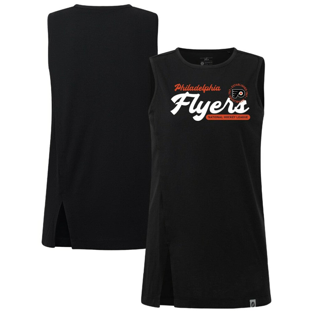 NHL Philadelphia Flyers Levelwear Women's Influx Monument Tank Top - Black