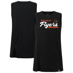 NHL Philadelphia Flyers Levelwear Women's Influx Monument Tank Top - Black