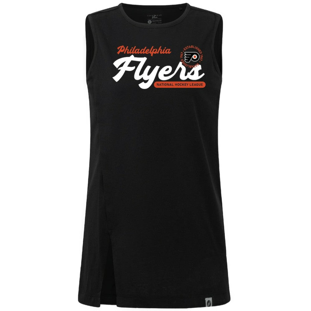 NHL Philadelphia Flyers Levelwear Women's Influx Monument Tank Top - Black