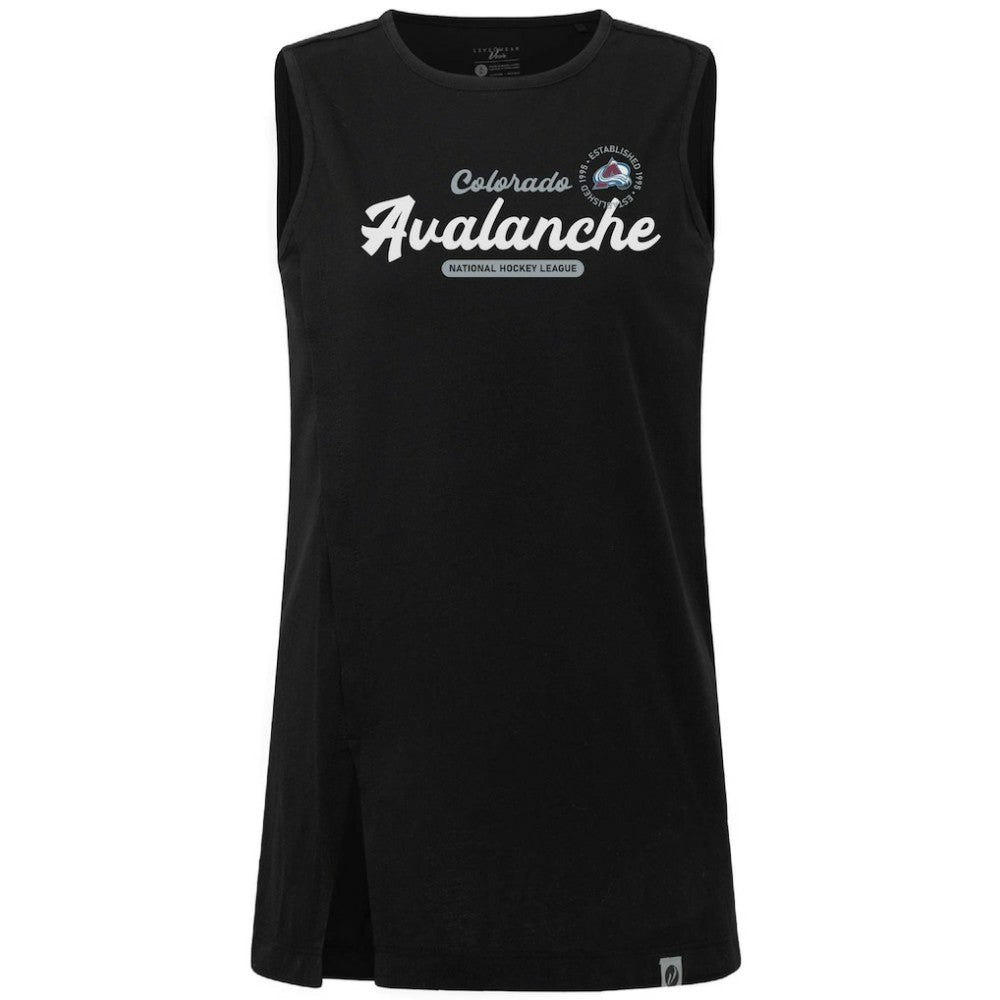 NHL Colorado Avalanche Levelwear Women's Influx Monument Tank Top - Black