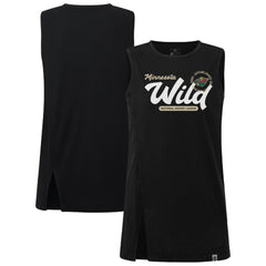 NHL Minnesota Wild Levelwear Women's Influx Monument Tank Top - Black