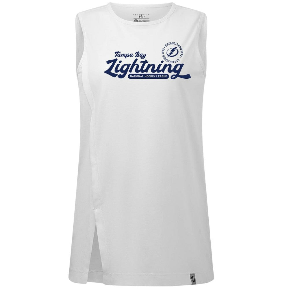 NHL Tampa Bay Lightning Levelwear Women's Influx Monument Tank Top - White