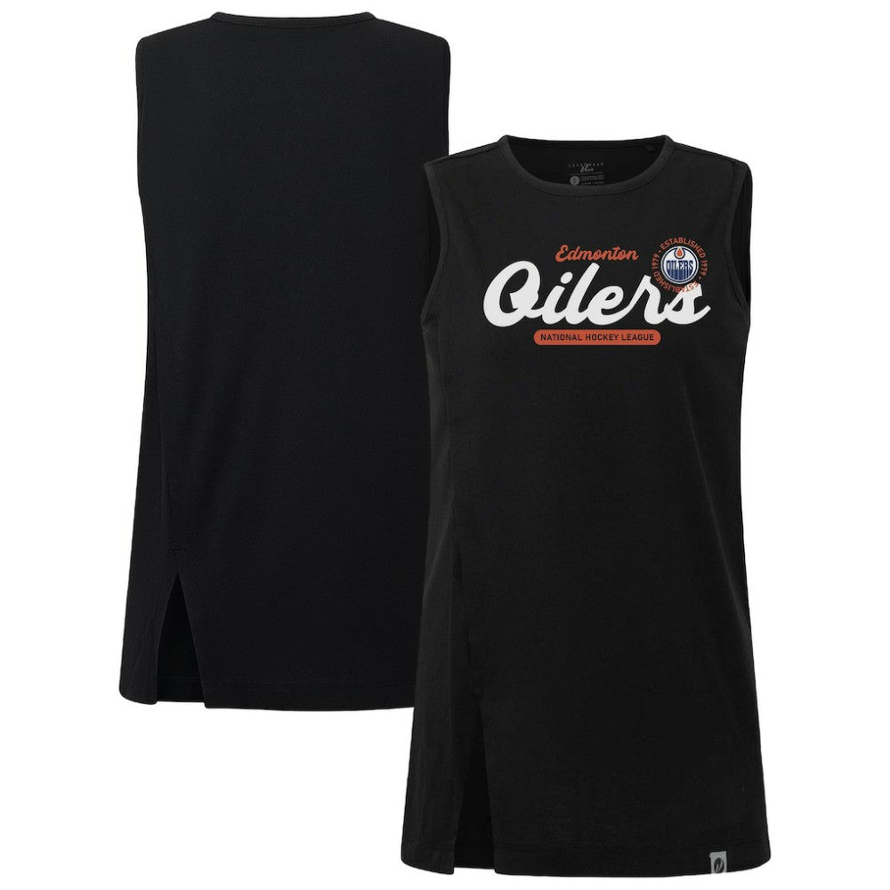 NHL Edmonton Oilers Levelwear Women's Influx Monument Tank Top - Black