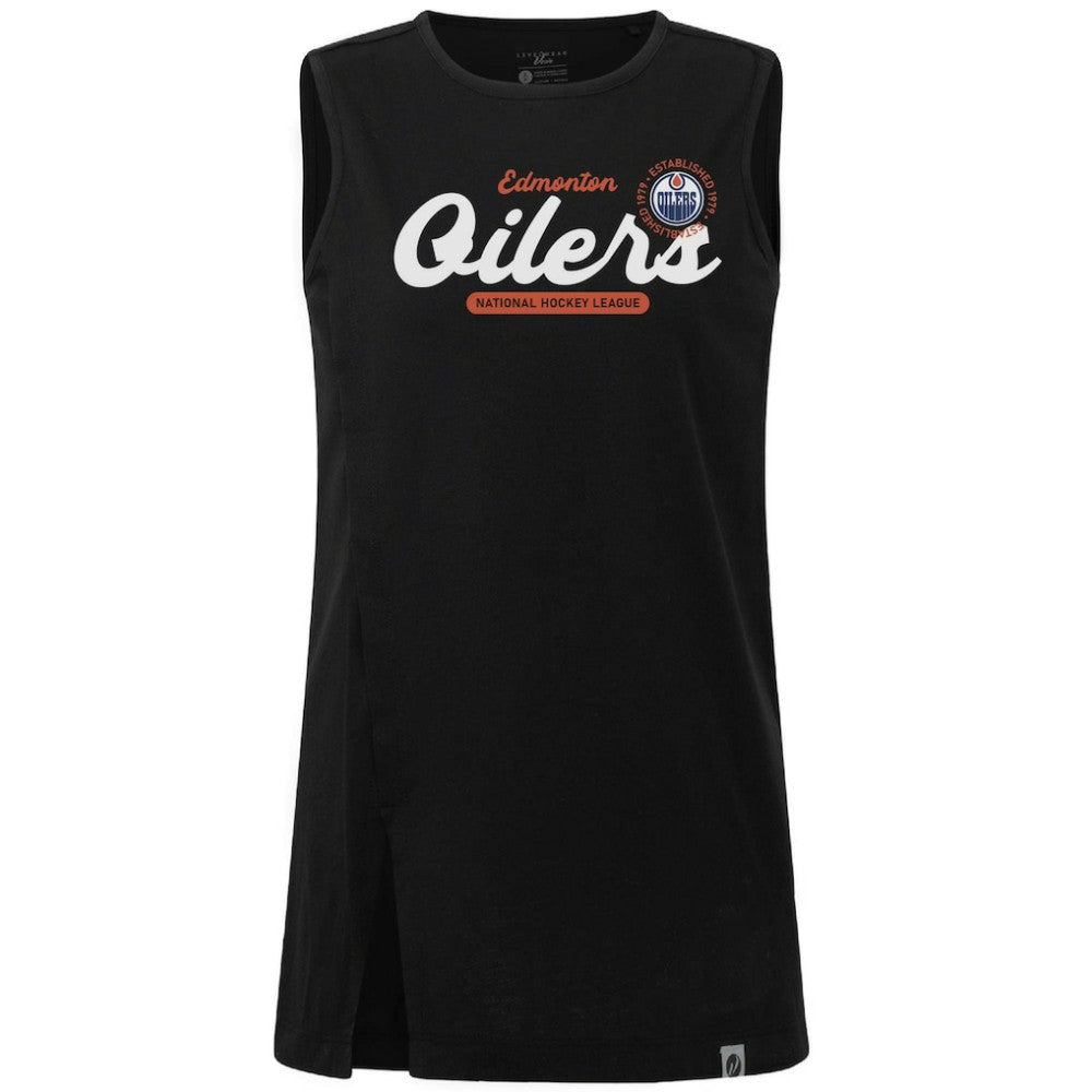 NHL Edmonton Oilers Levelwear Women's Influx Monument Tank Top - Black