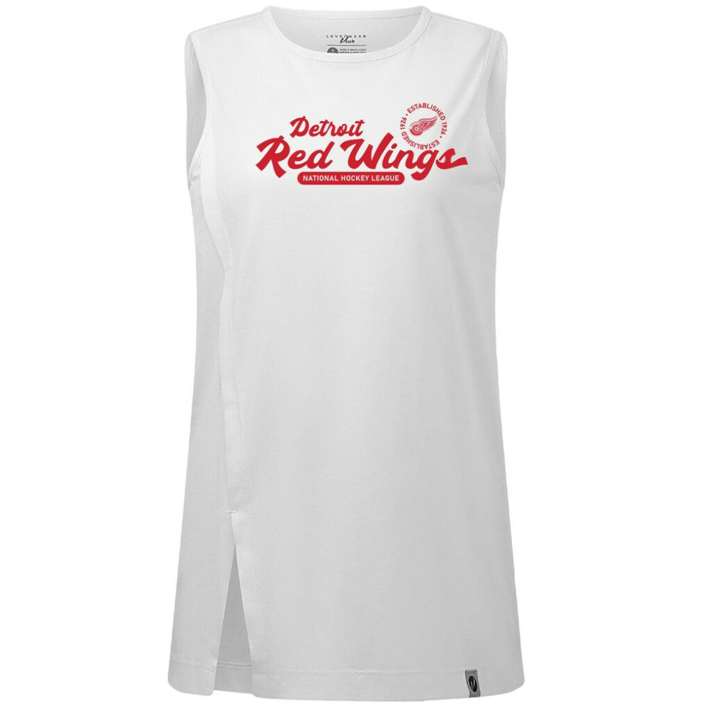 NHL Detroit Red Wings Levelwear Women's Influx Monument Tank Top - White