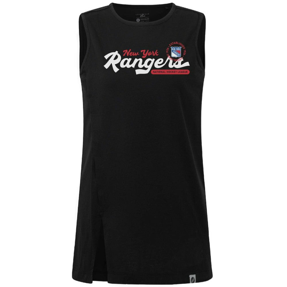 NHL New York Rangers Levelwear Women's Influx Monument Tank Top - Black