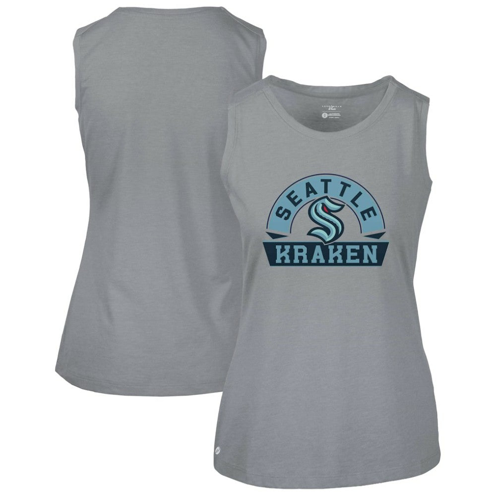 NHL Seattle Kraken Levelwear Women's Macy Banner Arch Tank Top - Gray