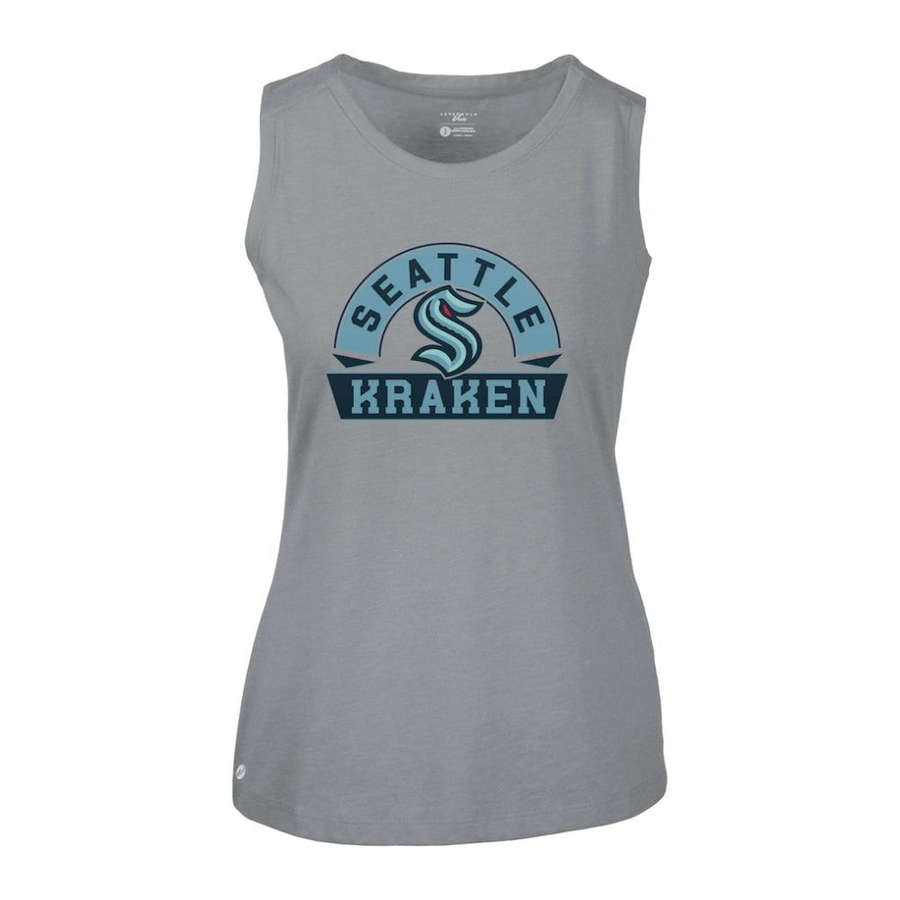 NHL Seattle Kraken Levelwear Women's Macy Banner Arch Tank Top - Gray