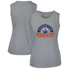 NHL Edmonton Oilers Levelwear Women's Macy Banner Arch Tank Top - Gray