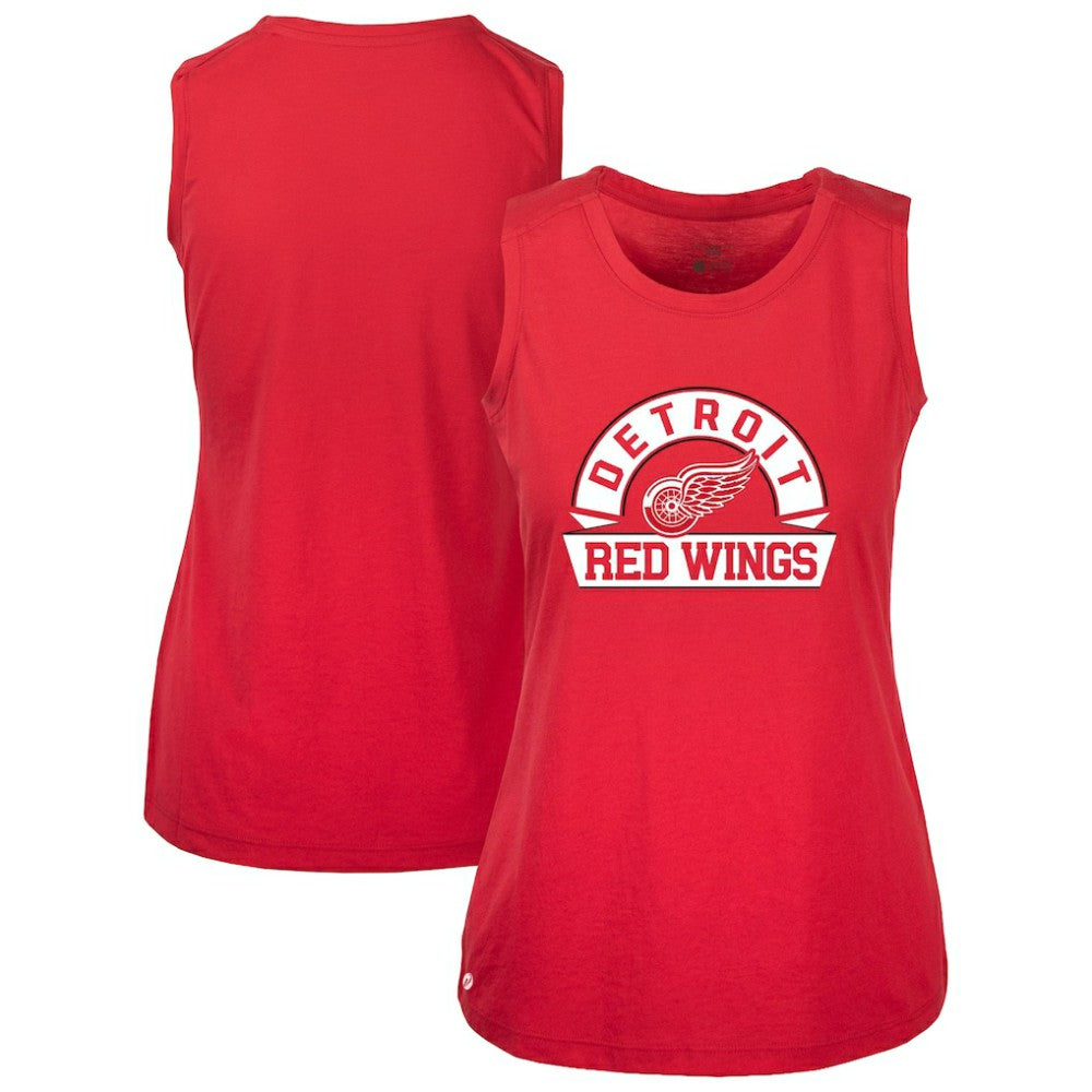 NHL Detroit Red Wings Levelwear Women's Macy Banner Arch Tank Top - Red