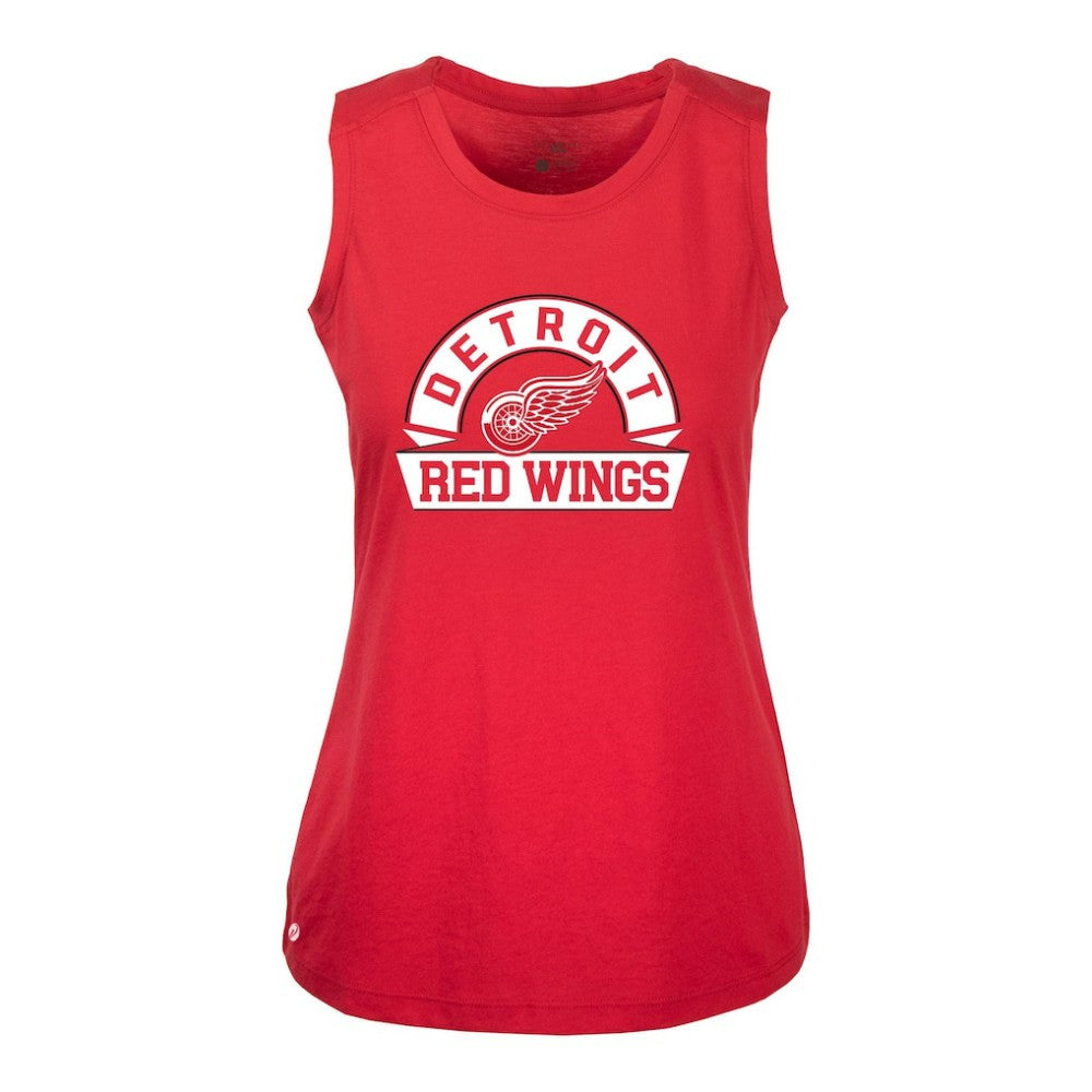 NHL Detroit Red Wings Levelwear Women's Macy Banner Arch Tank Top - Red
