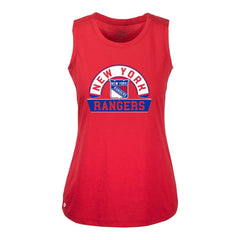 NHL New York Rangers Levelwear Women's Macy Banner Arch Tank Top - Red