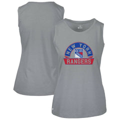 NHL New York Rangers Levelwear Women's Macy Banner Arch Tank Top - Gray
