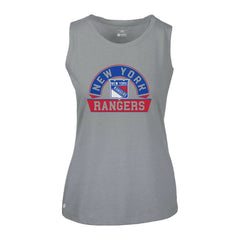 NHL New York Rangers Levelwear Women's Macy Banner Arch Tank Top - Gray
