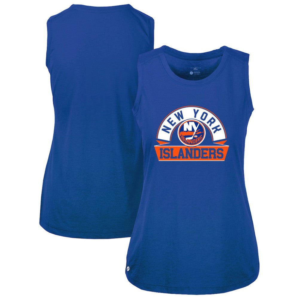 NHL New York Islanders Levelwear Women's Macy Banner Arch Tank Top - Royal