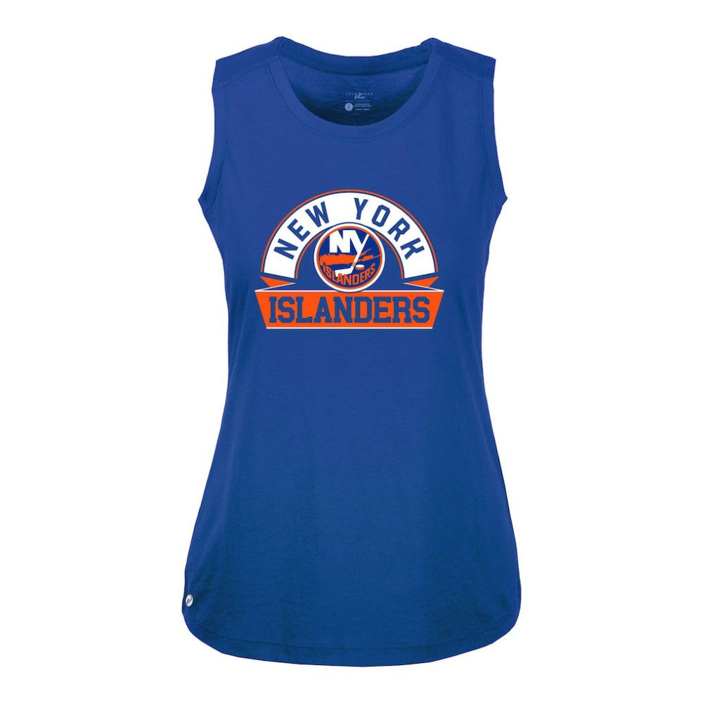 NHL New York Islanders Levelwear Women's Macy Banner Arch Tank Top - Royal