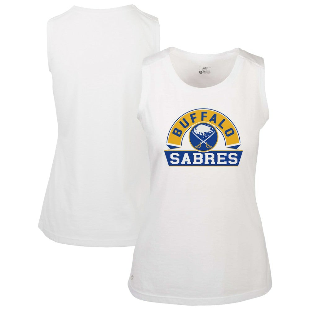 NHL Buffalo Sabres Levelwear Women's Macy Banner Arch Tank Top - White