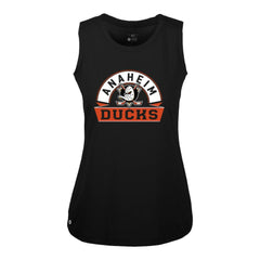 NHL Anaheim Ducks Levelwear Women's Macy Banner Arch Tank Top - Black